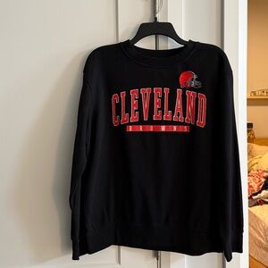 NFL Team Cleveland Browns Apparel Black and Orange Sweatshirt